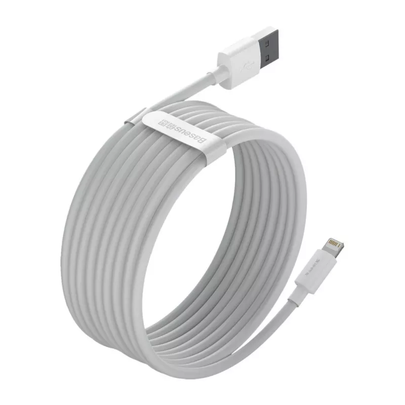 „Baseus TZCALZJ-02“ mobiliojo telefono laidas baltas 1,5 m USB A Lightning