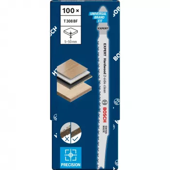 Bosch 2 608 900 546 siaurapjūklio/slenkamojo pjūklo/grąžto pjūklelis Siaurapjūklio geležtė Bimetalinis 100 vnt.