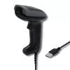 Rankinis brūkšninių kodų skaitytuvas QOLTEC 50863 — 1D/2D skaitytuvas, USB laidinis, LED jutiklis, juodas, 5 V, 1,8 m laidas