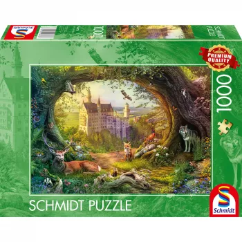 Dėlionė 1000 dalių, Schmidt Spiele Pasakų pilis ir miško magija