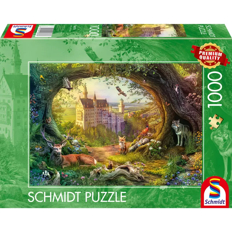 Dėlionė 1000 dalių, Schmidt Spiele Pasakų pilis ir miško magija