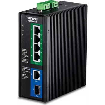 TRENDnet TI-BG50611 - Versija v1.0R - Komutatorius - pramoninis - 4 x 10/100/1000/2,5G (PoE++) (TI-BG50611)