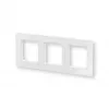 Trigubas stiklo rėmelis Schneider Electric HomeMatic — Baltas, 236×88×18 mm