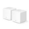 Tinklinė sistema MERCUSYS Halo H60X (2 vnt.) Dviejų juostų Wi‑Fi 6, 1500 Mbit/s, iki 350 m², 2x LAN, vidinės antenos, balta