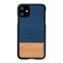 man and wood išmaniojo telefono dėklas iPhone 11 — juodo džinsinio audinio apsauginis dangtelis