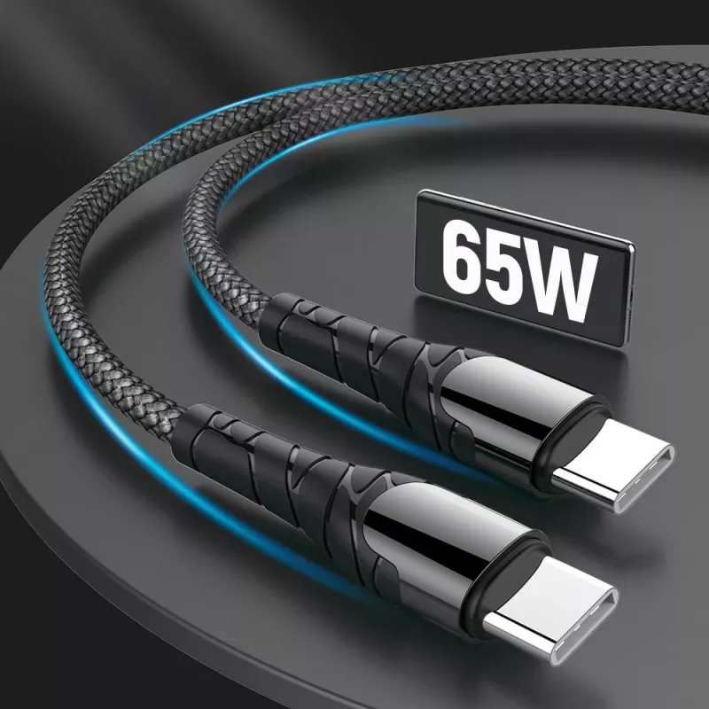 USB Type-C įkrovimo laidas ColorWay CW-CBPDCC040-GR, 65 W PD, 1 m, žalias