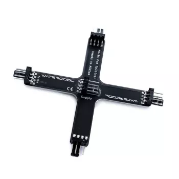 Radiatoriaus skirstytuvas Watercool MO-RA X-Splitter, skirtas Noctua NF-A20 ventiliatoriams