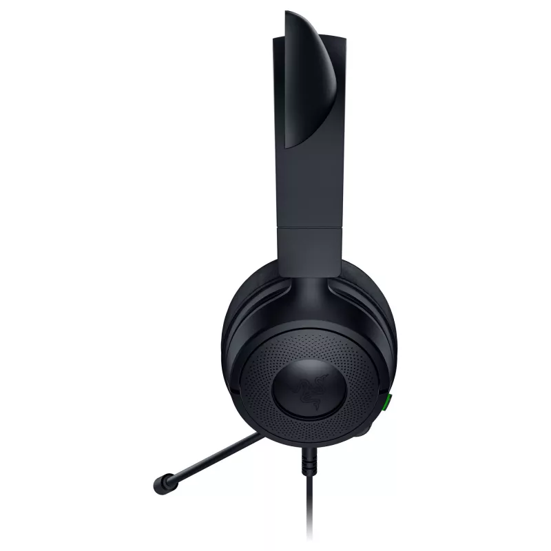 Laidinės žaidimų ausinės Razer Kraken Kitty V3 X — antausinės, integruotas mikrofonas