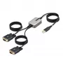 StarTech.com 4 m dviejų prievadų USB–serijinė sąsaja adapterio kabelis, keičiami DB9 varžtai/veržlės, COM išsaugojimas, USB-A į DB9 RS232, FTDI, 4 lygio ESD apsauga, Windows/macOS/ChromeOS/Linux – tvirta TPE konstrukcija