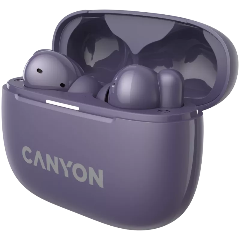 CNS-TWS10PL ausinės ir headsetas, True Wireless Stereo (TWS), į ausį, skambučiams/muzikai/sportui/kasdieniam naudojimui, USB Type-C, Bluetooth, violetinė (CNS-TWS10PL)