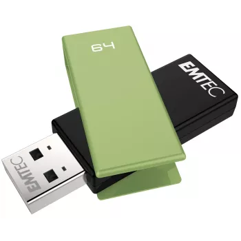 USB atmintinė Emtec C350 Brick 64 GB USB Type-A juoda žalia