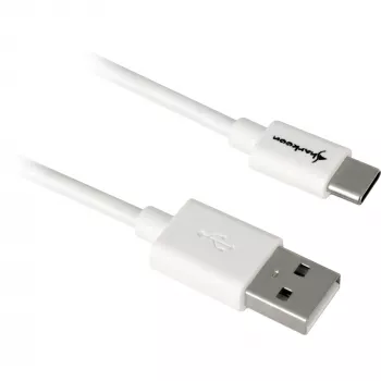 USB adapterio laidas Sharkoon USB 2.0 A į USB‑C 1 m Baltas