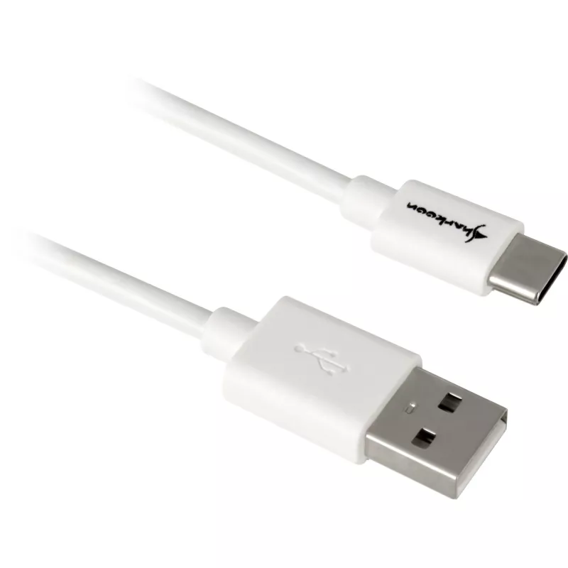 USB adapterio laidas Sharkoon USB 2.0 A į USB‑C 1 m Baltas