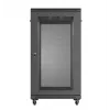 19 colių stovo spinta LANBERG FF01-6022-23B, 22U, 600×1000 mm, juoda, perforuotos durys