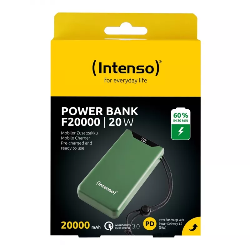 Intenso 7332057 išorinė baterija Ličio polimero (LiPo) 20000 mAh Žalia