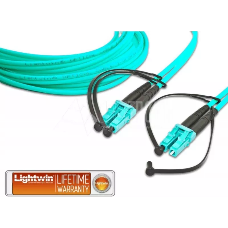 Lightwin aukštos kokybės dvipusis LWL komutacinis kabelis, MM OM3, LC - LC LWL komutacinis kabelis (LDP-50 LC-LC 0.25 OM3)