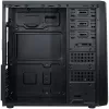 Korpusas INTER-TECH B-42 juodas Midi Tower, ATX, 2xUSB2.0, mėlyna LED juostelė, PSU pasirinktinai