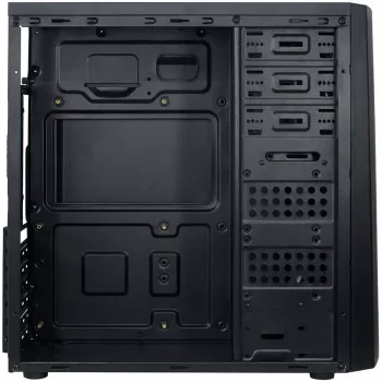 Korpusas INTER-TECH B-42 juodas Midi Tower, ATX, 2xUSB2.0, mėlyna LED juostelė, PSU pasirinktinai
