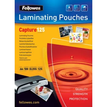 Fellowes Glossy 125 Micron Card Laminavimo maišelis - 75x105mm