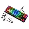 Mechaninė žaidimų klaviatūra Sharkoon Crystal Shark Juoda DE su RGB apšvietimu