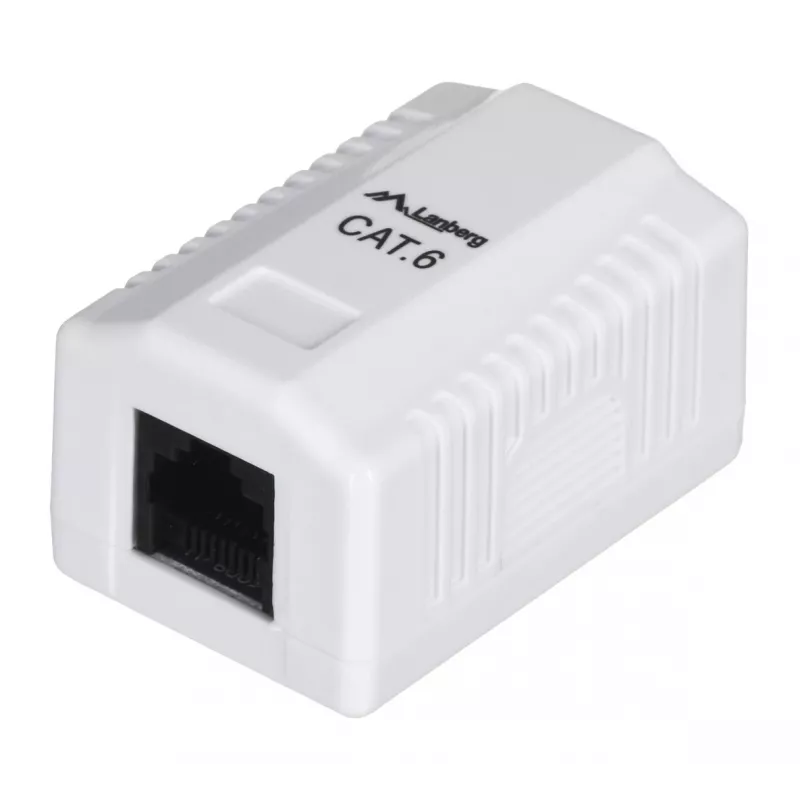 LANBERG išvadinė dėžutė RJ-45 OU6-0001-W, Cat6, balta