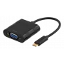 Vaizdo kabelio adapteris Deltaco USBC-1098