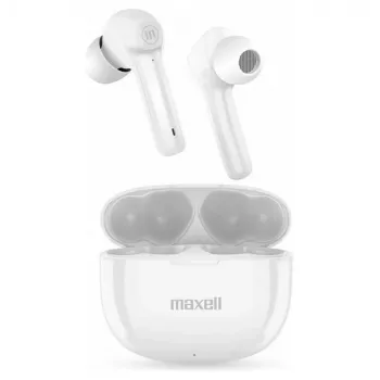 Maxell Dynamic+ belaidės ausinės su įkrovimo dėklu Bluetooth baltos