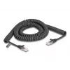DeLOCK RJ45 spiralinis kabelis, kištukas–kištukas, Cat.5e, 3 m, juodas
