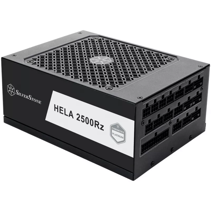 HELA 2500R, PC maitinimo blokas juodas, 4x 12 kontaktų didelės galios GPU, 7x PCIe, kabelių valdymas, 2500 vatų