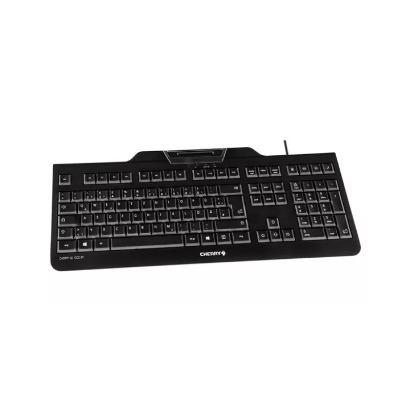 CHERRY KC 1000 SC klaviatūra USB QWERTZ Swiss Juoda