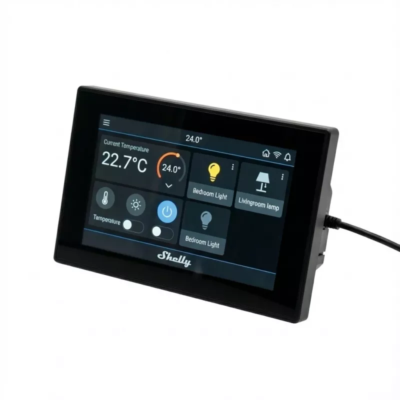 Valdymo skydelis Shelly Wall Display XL 10,1 colio WiFi Bluetooth — išmaniųjų namų sieninis ekranas