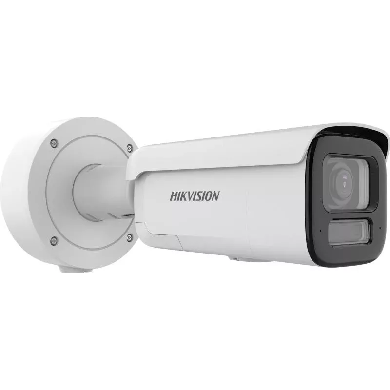 Hikvision Pro serijos ColorVu 4 MP motorizuota varifokalinė IP kulkos formos kamera, 2,8–12 mm, 1/1,8 colio CMOS, laidinė, vidaus / lauko, balta