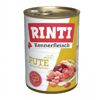RINTI Kennerfleisch kalakutiena - šlapias šunų maistas - 400g
