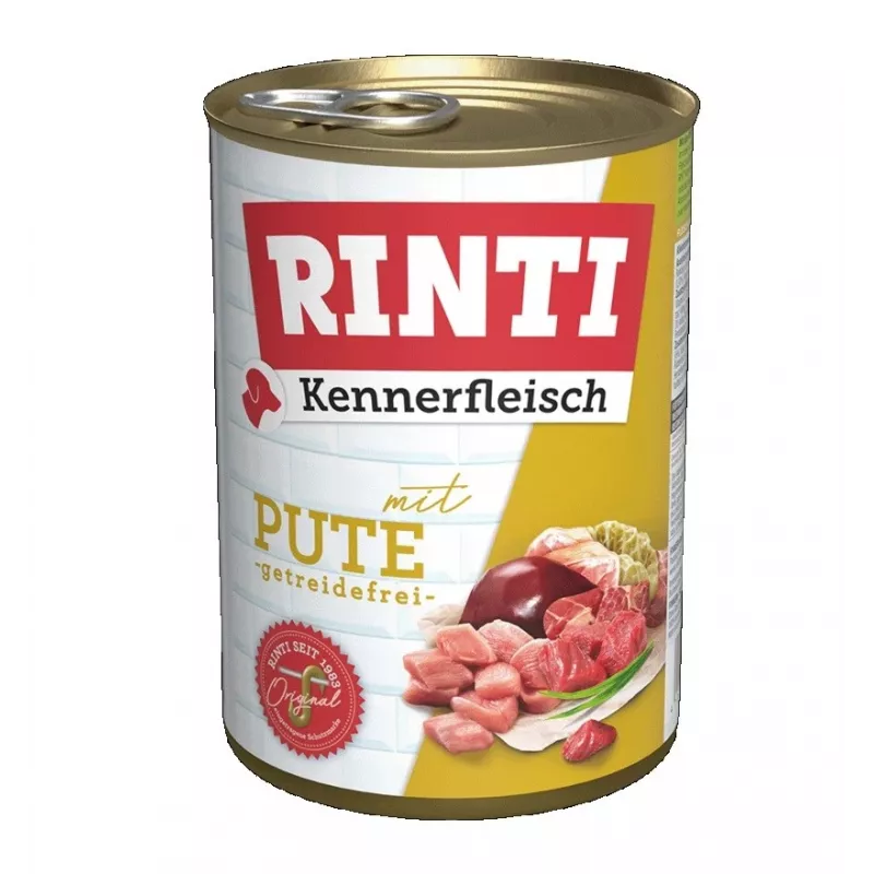 RINTI Kennerfleisch kalakutiena - šlapias šunų maistas - 400g
