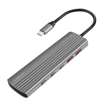 Ultra plonas USB 3.2 centras 2xUSB-A, 8xUSB-C, PD, 100W
