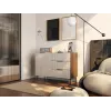Komoda cama meble ALMERA 104x42x75 cm, riešutmedžio/kašmyro spalvos, 3 stalčiai, medžio drožlių plokštė
