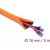 Kabelių apsauginis įdėklas, savaime užsidarantis, dvisluoksnis, DELOCK, 5 m × 16 mm, oranžinis