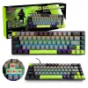 Mechaninė klaviatūra MEDIA-TECH MT1260 Red Core MX60, 60 % formos koeficientas, CHERRY MX Red jungikliai, RGB apšvietimas, USB, žalia