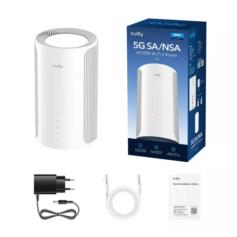 2 x maršrutizatorius „Mesh“ greitas aukštos kokybės namų tinklas „WiFi-6 AX3000“ dviejų juostų „Cudy P4 5G S“