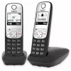 Gigaset A690 Duo Analoginis telefonas su skambintojo ID juodos, sidabrinės spalvos