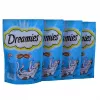 Kačių skanėstai Dreamies sūrio, vištienos, lašišos asorti 12×60 g — mėsingi kieti užkandžiai, baltymų 31%, riebalų 21%