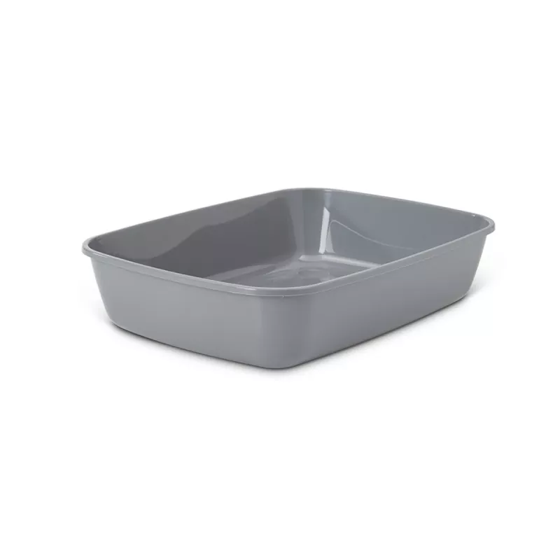 Uždaras kačių tualeto padėklas Savic IRIZ 42 cm pilkas — plastikinis, 420×305×100 mm, 1 vnt.