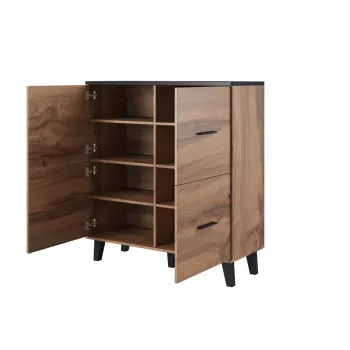 Cama sideboard LOTTA 110 4D wotan oak + mat Juoda