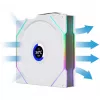 Lian Li UNI FAN TL Wireless LCD 120 balta — 120 mm PWM ventiliatorius su belaidžiu LCD valdikliu