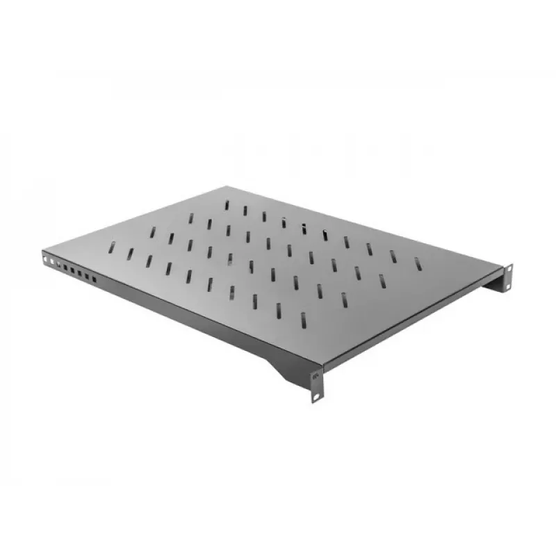 Stovo lentyna LANBERG AK-1010-B 19 colių spintoms, 1U, 482,6×750×45 mm, maks. apkrova 15 kg, juoda