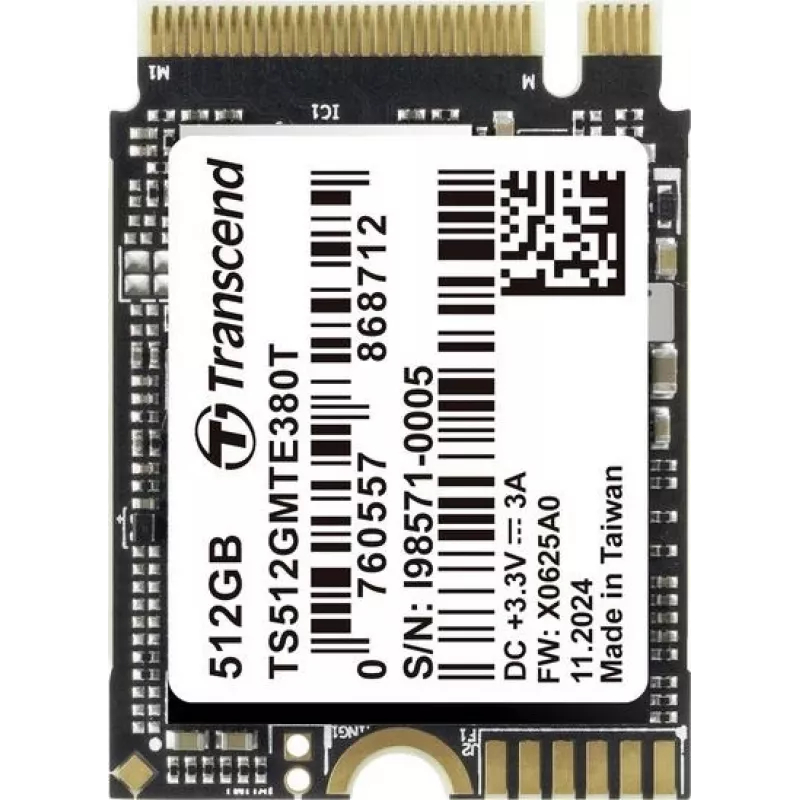 Transcend 1 TB vidinis M.2 PCIe NVMe SSD TS1TMTE380T (TS1TMTE380T)