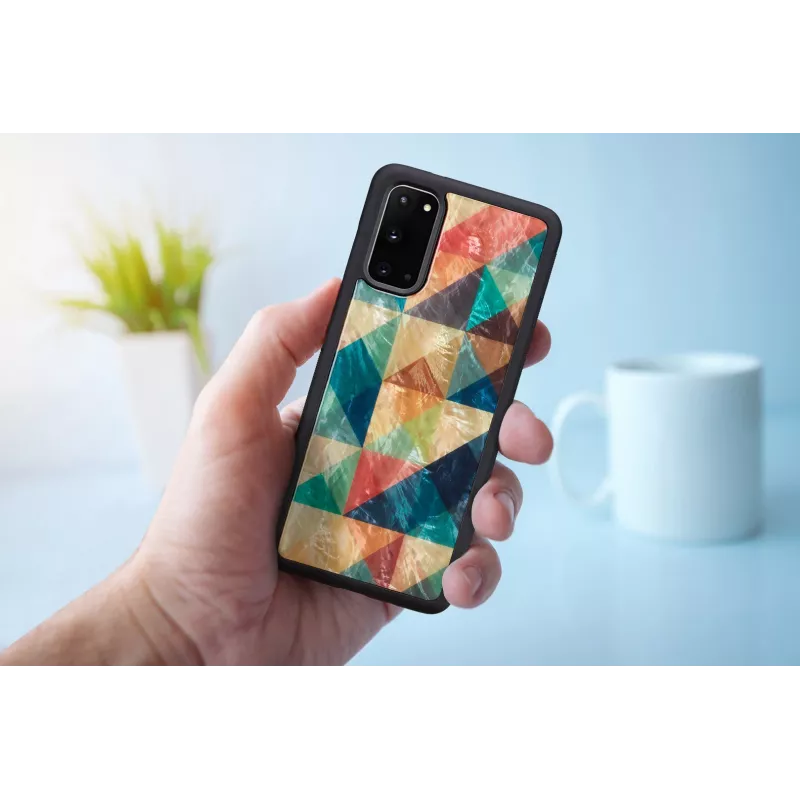 Apsauginis telefono dėklas iKins, skirtas Samsung Galaxy S20 — Mosaic Juoda