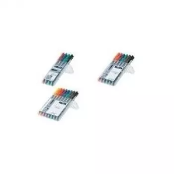 Markeris Staedtler 311 WP4 4 vnt. Juoda Mėlyna Žalia Raudona