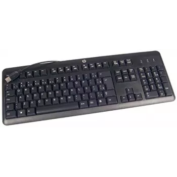 HP 672647-043 klaviatūra, skirta biurui, USB, QWERTZ, vokiška, juoda