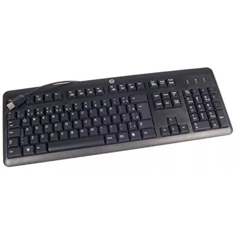 HP 672647-043 klaviatūra, skirta biurui, USB, QWERTZ, vokiška, juoda